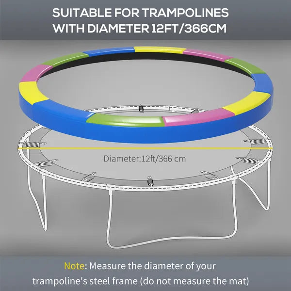 Soozier 12 Ft Trampoline Spring Cover Safety Pad Water Tear Resistant All-Weather - product image 4