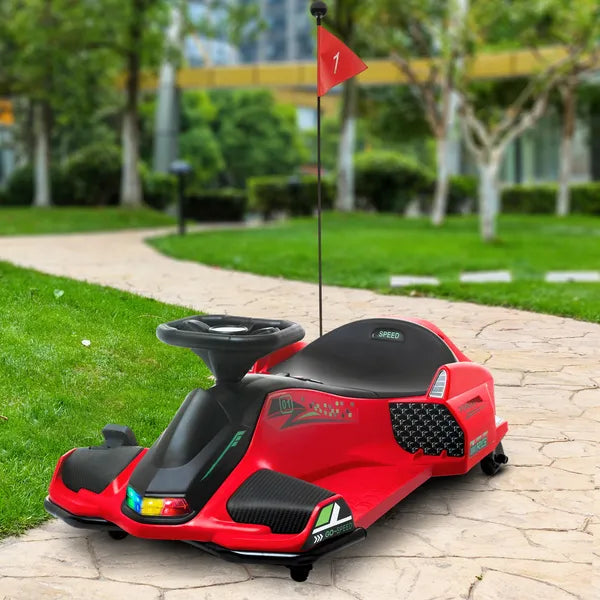 12V Electric Drifting Go Kart with Slow Start, Music, Lights, Red - product image 10