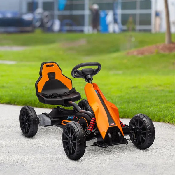 12V Electric Go Kart for Kids w/ Adjustable Speed, Orange - product image 10