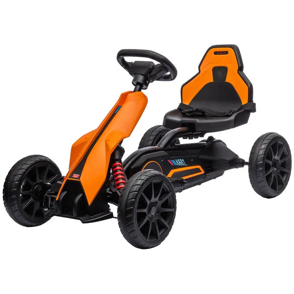 12V Electric Go Kart for Kids w/ Adjustable Speed, Orange - product image 1