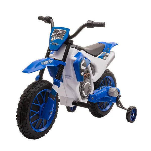 Aosom 12V Electric Motorbike for Kids Battery-Powered Motorcycle Ride-On Toy with Charging Battery Training Wheels Blue - product image 11