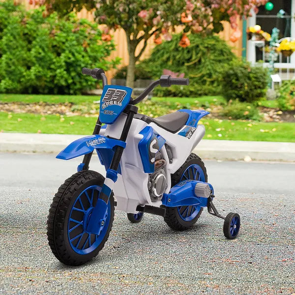 Aosom 12V Electric Motorbike for Kids Battery-Powered Motorcycle Ride-On Toy with Charging Battery Training Wheels Blue - product image 10