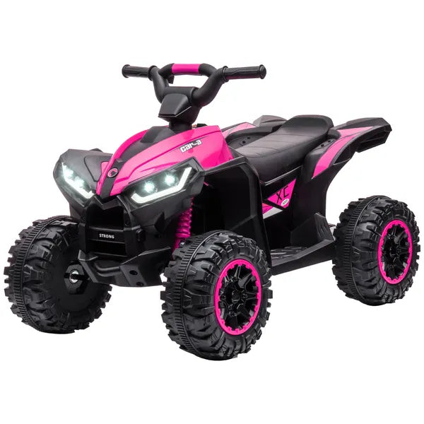 12V Kids ATV Quad Car with Forward and Backward Function, Wear-Resistant Wheels, Music, for Toddlers 3-5 Years Old, Pink - product image 1