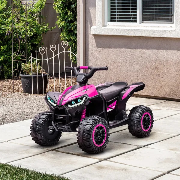 12V Kids ATV Quad Car with Forward and Backward Function, Wear-Resistant Wheels, Music, for Toddlers 3-5 Years Old, Pink - product image 10