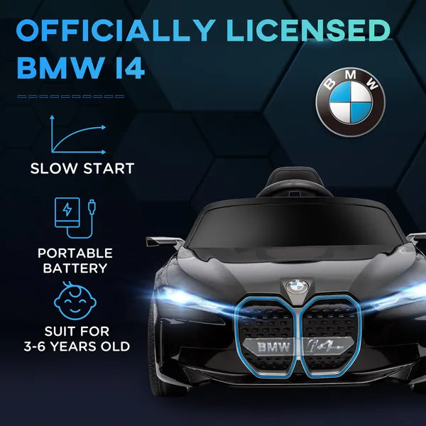 12V Kids Electric Ride On Car with Remote Control and Suspension, Black - product image 4