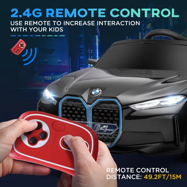 12V Kids Electric Ride On Car with Remote Control and Suspension, Black - product image 5