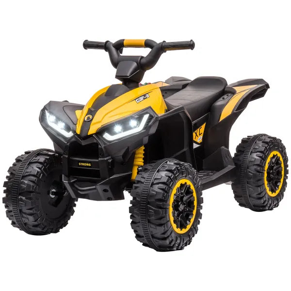 12V Quad ATV for Kids Yellow Dual Motors LED Lights Music Suspension System Ride On Car for 3-5 Years - product image 11