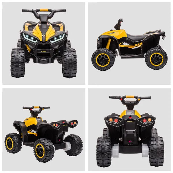 12V Quad ATV for Kids Yellow Dual Motors LED Lights Music Suspension System Ride On Car for 3-5 Years - product image 8