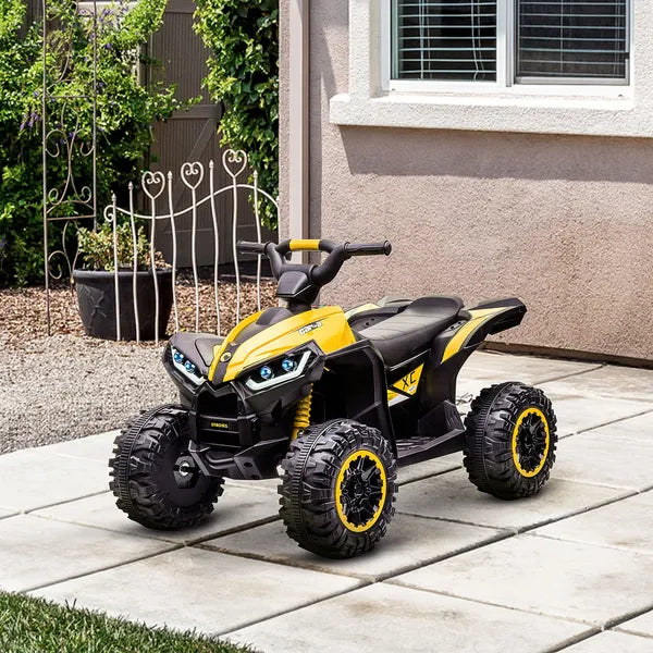 12V Quad ATV for Kids Yellow Dual Motors LED Lights Music Suspension System Ride On Car for 3-5 Years - product image 10