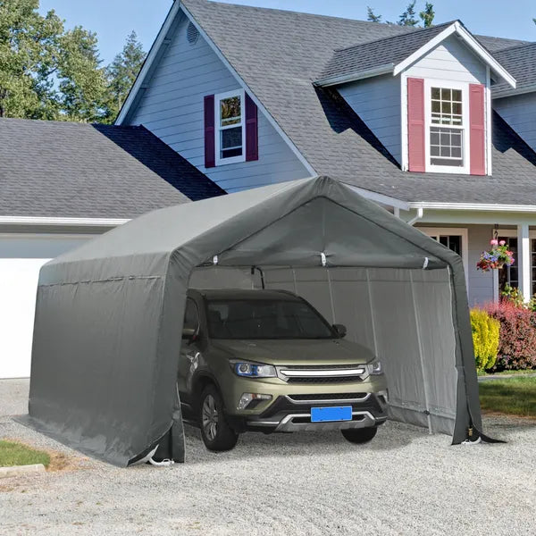 Outsunny 12x20 Carport Canopy, Heavy-Duty Waterproof Shelter, Reliable Protection for Vehicles - product image 2