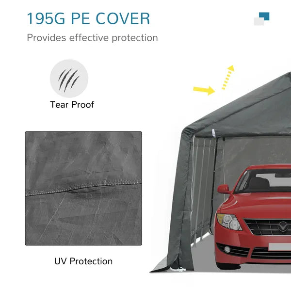 Outsunny 12x20 Carport Canopy, Heavy-Duty Waterproof Shelter, Reliable Protection for Vehicles - product image 4