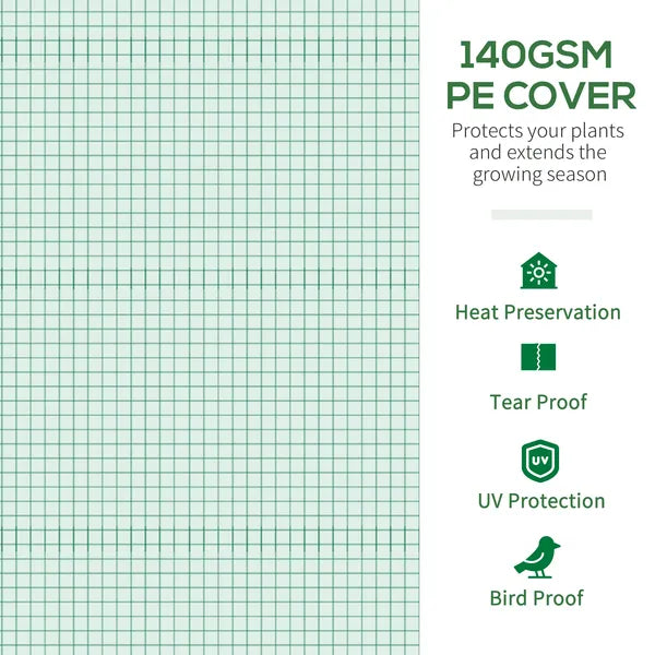 13 x 10 ft Walk In Tunnel Greenhouse with 2 Doors and 10 Mesh Windows, Green - product image 5