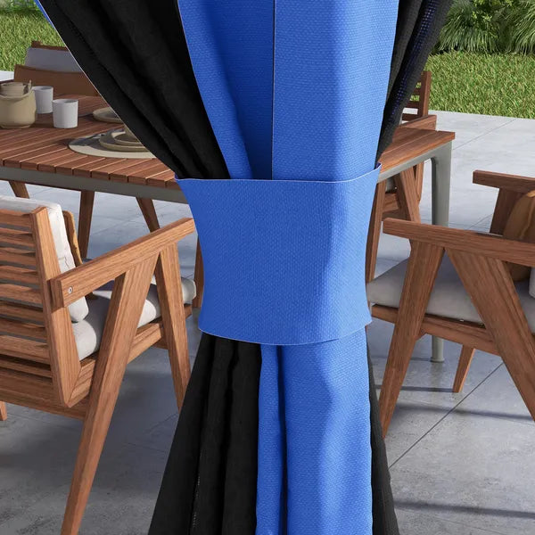 13' x 13' Pop Up Gazebo Instant Canopy Tent Shelter with 2-Tier Roof, Carry Bag, Wight Bags for Outdoor, Garden, Blue - product image 9