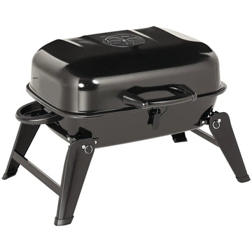 Outsunny 14" Portable Charcoal Grill, Tabletop Outdoor Small Grill with Heat Preservation Net, Venting System, Foldable Legs, Travel Size BBQ - product image 1