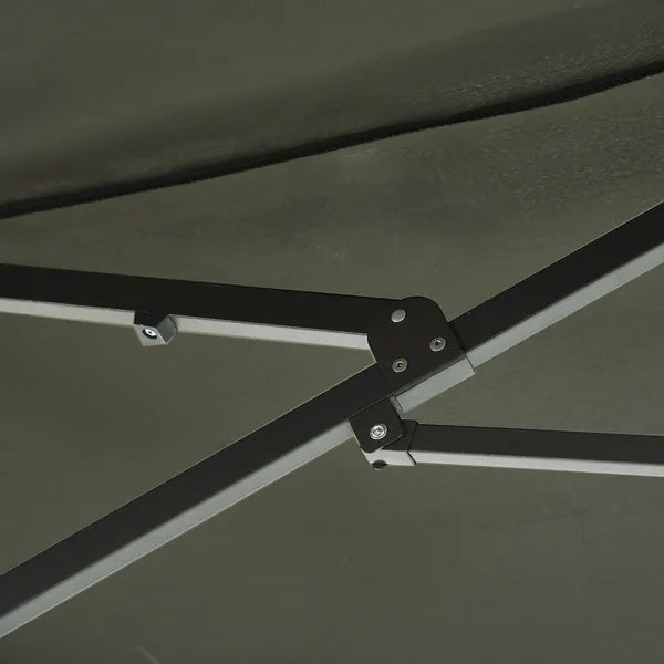 15ft Double-Sided Patio Umbrella Outdoor Market Extra Large Gray with Crank for Deck Lawn Backyard Pool - product image 9