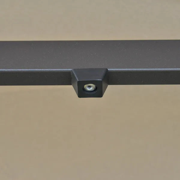 Outsunny 15ft Patio Umbrella with Base, Rectangular, Double-Canopy, UV-Blocking, Easy Crank, Coffee - product image 12