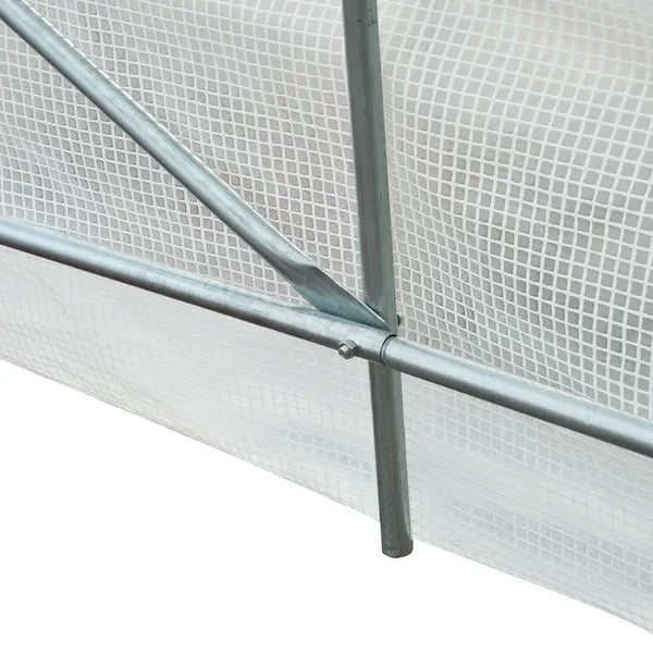 15x7x7 High Tunnel Greenhouse, with 6 Roll-up Windows and Roll Up Door, 140 GSM PE Cover, Steel Frame, for Planting, Garden, White - product image 11
