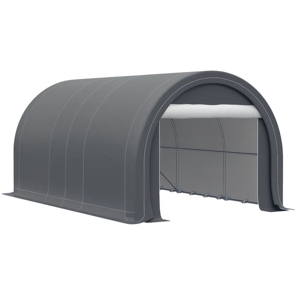 16 x 10 ft Portable Garage Carport with Zippered Door and PE Canopy - product image 1