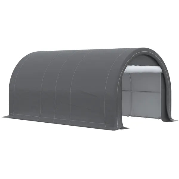 16 x 10 ft Portable Garage Carport with Zippered Door and PE Canopy - product image 8