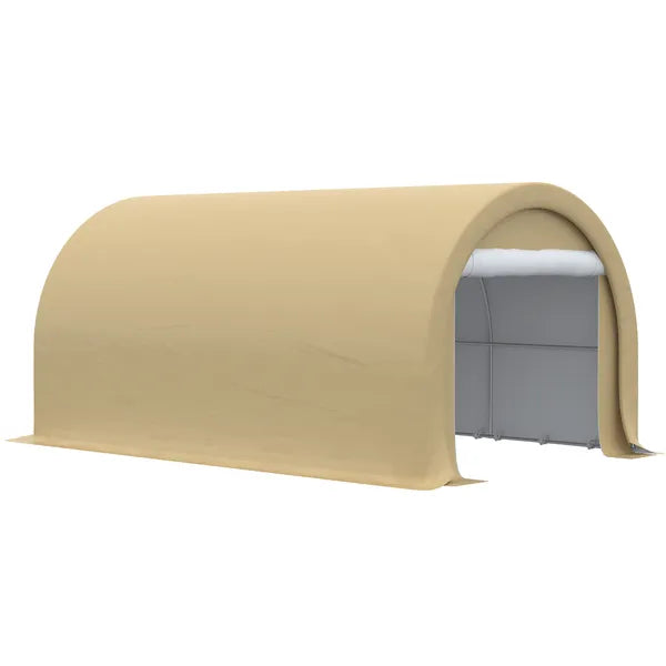 Outsunny 16' x 10' Carport, Heavy-Duty Portable Garage / Storage Tent with Large Zippered Door, Anti-UV PE Canopy Cover for Car, Truck, Boat - product image 9