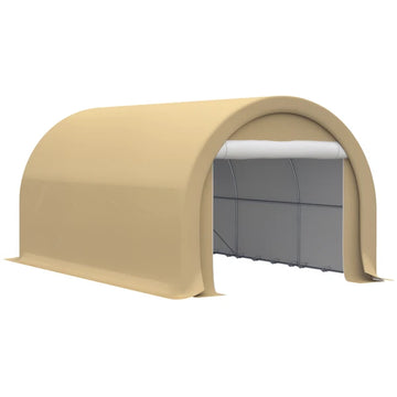 Outsunny 16' x 10' Carport, Heavy-Duty Portable Garage / Storage Tent with Large Zippered Door, Anti-UV PE Canopy Cover for Car, Truck, Boat - product image 1