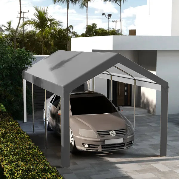 Outsunny 19.6' x 9.7' Carport Roof, UV Resistant Canopy Replacement, Fits 84C-378V00 and 84C-206 Series, Dark Gray - product image 10