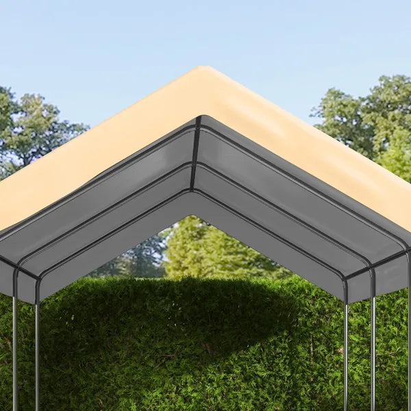 Outsunny 19.7' x 9.7' Carport Canopy Replacement Cover, UV Protection, Beige, with Ball Bungee Cords - product image 9