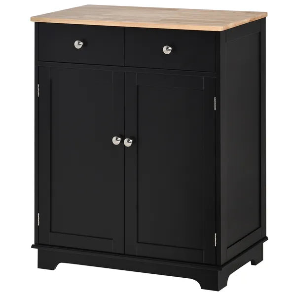 HOMCOM 2-Door Sideboard Buffet Cabinet, Kitchen Cabinet, Coffee Bar Cabinet with Adjustable Shelf and 2 Drawers for Dining Room, Hallway, Black - product image 11