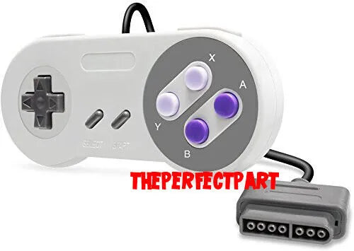 2 Pack Replacement Wired Controllers Compatible with Super Nintendo SNES 6 Foot Cable - product view 3