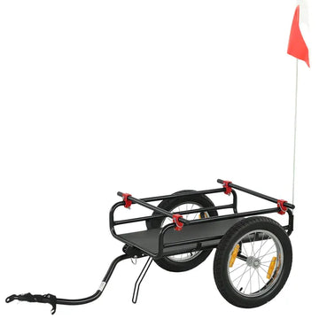 Soozier 2-In-1 Bike Cargo Trailer and Wagon Cart, Multi-Use Bicycle Trailer with Quick Release 16" Pneumatic Wheels, Kickstand - product image 1