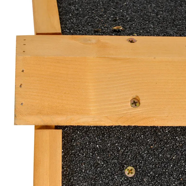 2 Level Outdoor Rabbit Hutch with Asphalt Roof, Removable Tray and Ramp, Light Yellow - product image 11