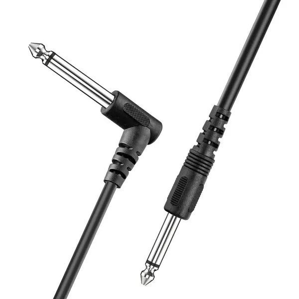 2 Pack 10 Foot 1/4 Inch Instrument Cables with Straight and Right Angle Plugs - product view 3
