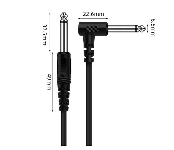 2 Pack 10 Foot 1/4 Inch Instrument Cables with Straight and Right Angle Plugs - product view 12