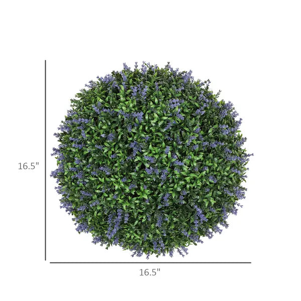 2 Piece 16.5" Topiary Balls Lavender Topiary Plants, Faux Topiaries Indoor Outdoor Fake Plants for Home Decor - product image 3