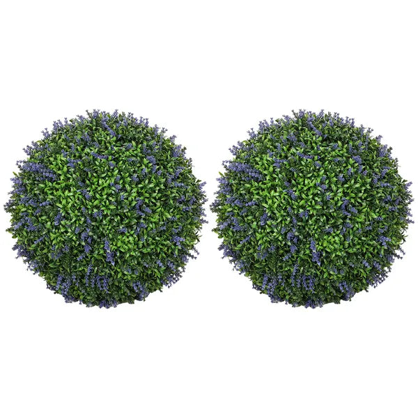 2 Piece 16.5" Topiary Balls Lavender Topiary Plants, Faux Topiaries Indoor Outdoor Fake Plants for Home Decor - product image 1