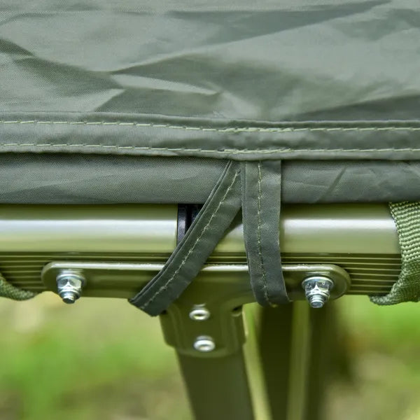 Outsunny 2-Person Foldable Camping Cot Outdoor w/ Bedspread and Thick Air Mattress, 4-In-1 Elevated Camping Bed Tent for Hiking, Picnic, Green - product image 9