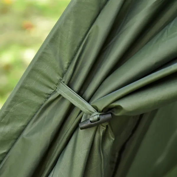Outsunny 2-Person Foldable Camping Cot Outdoor w/ Bedspread and Thick Air Mattress, 4-In-1 Elevated Camping Bed Tent for Hiking, Picnic, Green - product image 8