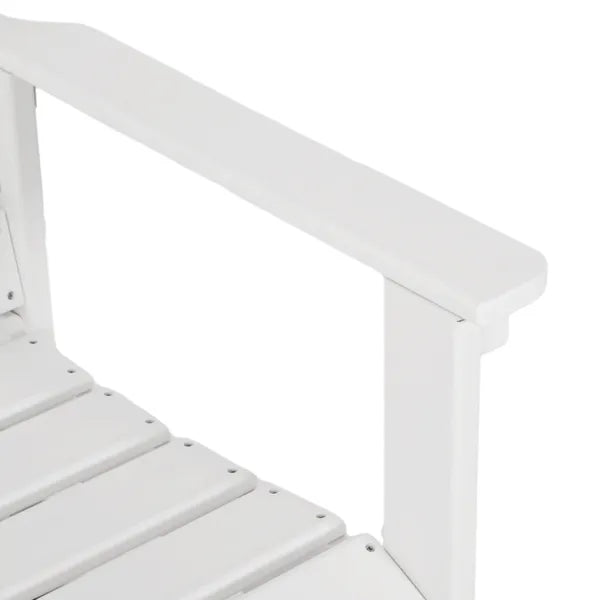 2-Person HDPE Glider Bench with Slatted Design and Smooth Motion in Pure White - product image 8