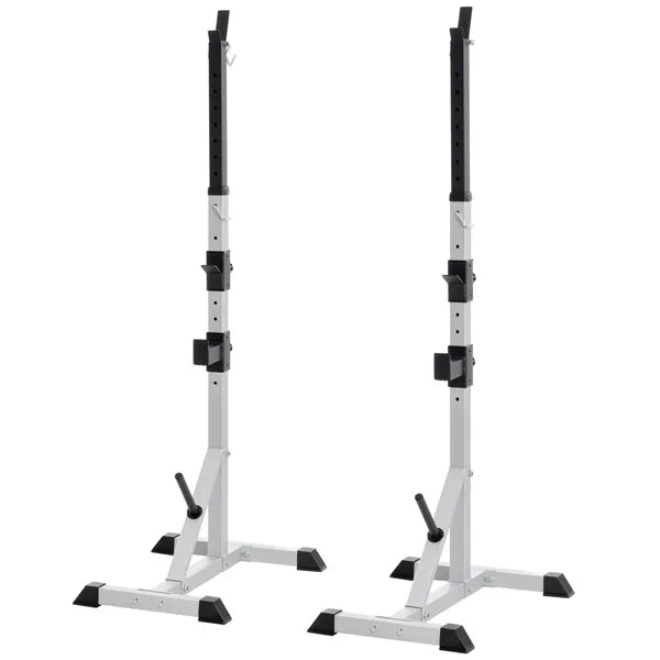 Soozier 2-Piece Pair Steel Height Adjustable Barbell stand, Home Gym Squat Rack and Bench Press, Home weightlifting equipment - product image 15