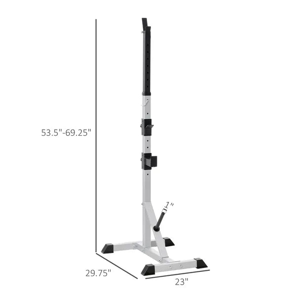 Soozier 2-Piece Pair Steel Height Adjustable Barbell stand, Home Gym Squat Rack and Bench Press, Home weightlifting equipment - product image 3
