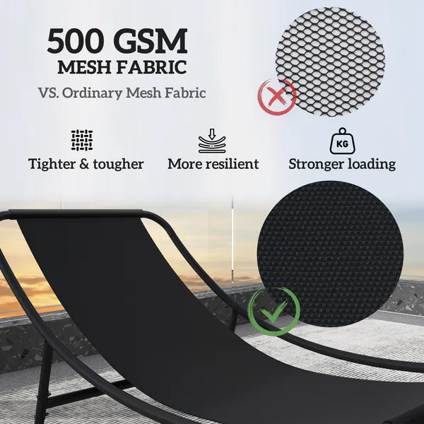 Outsunny 2 Pieces Outdoor Patio Rocking Chairs, Rocking Porch Chairs with Mesh Deep Seats for Indoor, Porch, Balcony, Dark Gray - product image 6