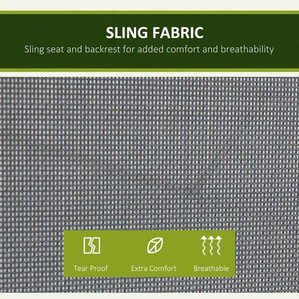 Outsunny 2-Seat Outdoor Porch Swing, with Pivot Storage Table, Adjustable Tilt Canopy, Anti-Slip Foot Pad, Breathable Mesh Seat, Grey - product image 7