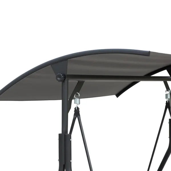 Outsunny 2-Seat Outdoor Porch Swing, with Pivot Storage Table, Adjustable Tilt Canopy, Anti-Slip Foot Pad, Breathable Mesh Seat, Grey - product image 9
