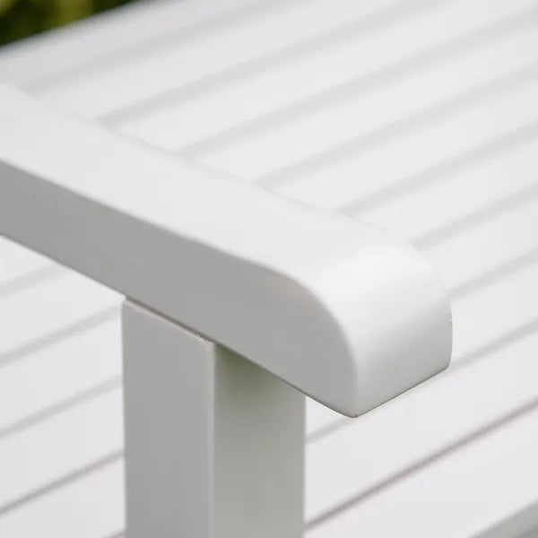 Outsunny 2-Seater Wooden Garden Bench, 4FT Outdoor Patio Loveseat with Unique X-Shape Back for Yard, Lawn, Porch, White - product image 9