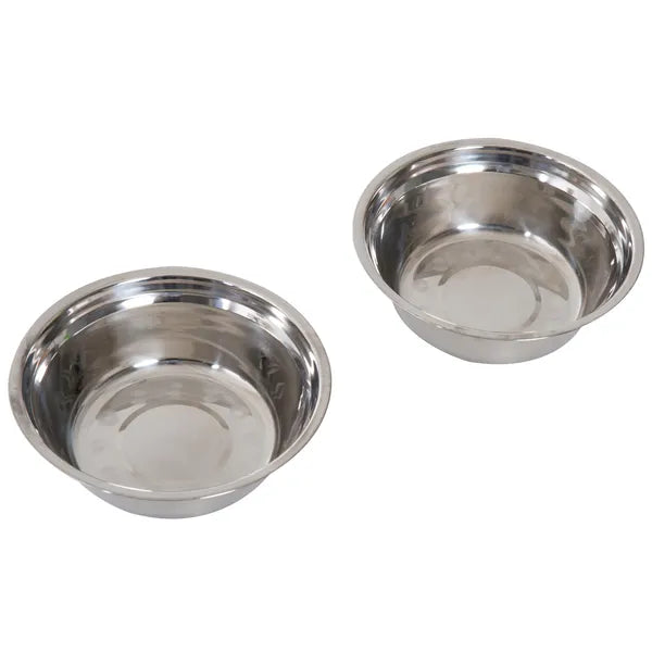 PawHut 2 Stainless Steel Pet Bowls, 23"L Durable Wooden Heavy Duty Dog Feeding Station - Black - product image 7