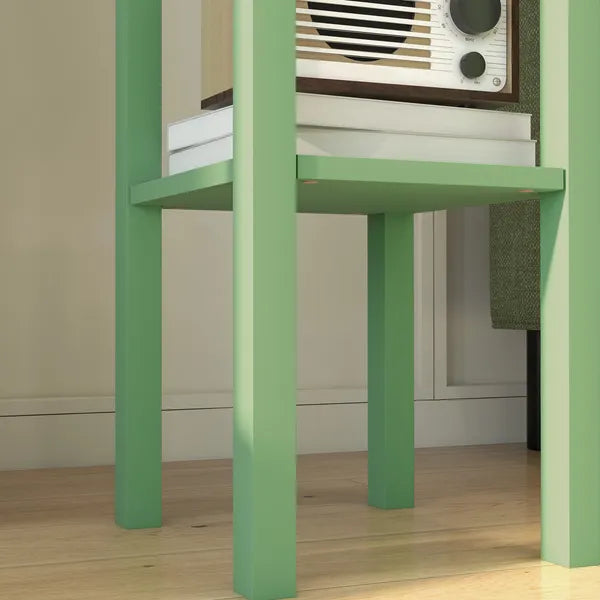 HOMCOM 2-Tier Side Table with Drawer and Shelf, End Table for Living Room and Hallway, Green - product image 9