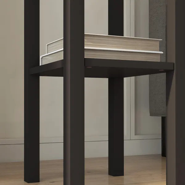 HOMCOM 2-Tier Side Table with Drawer Shelf, End Table for Living Room Hallway, Coffee - product image 9