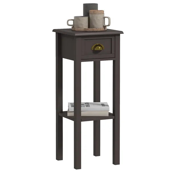 HOMCOM 2-Tier Side Table with Drawer Shelf, End Table for Living Room Hallway, Coffee - product image 11