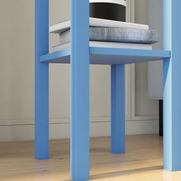 2-Tier Side Table with Drawer Shelf, End Table for Living Room Hallway, Light Blue - product image 9