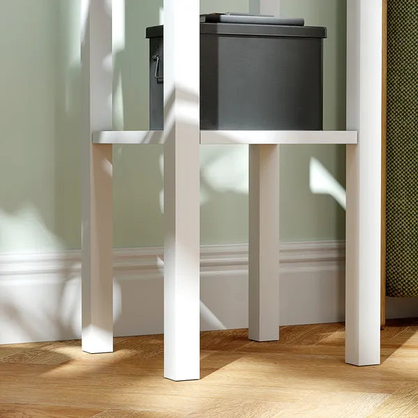 2-Tier Side Tables Set of 2 with Drawer and Shelf, 2 Pieces End Tables for Living Room and Hallway, White - product image 9